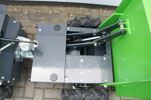 Delta-Competent 4x4 Allrad elektronischer Minidumper mit hydr. Kippfunktion Schubkarre Knickgelenkt 300kg