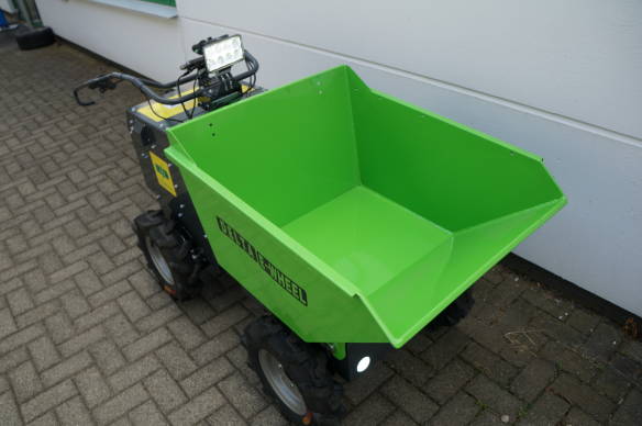 Delta-Competent 4x4 Allrad elektronischer Minidumper mit hydr. Kippfunktion Schubkarre Knickgelenkt 300kg