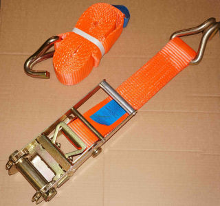 Delta-Competent 4 x Schwerlastgurte Lkw Spanngurte Zurrgurte 10t 10 Tonnen,4 m Meter 75mm Orange 263469074443