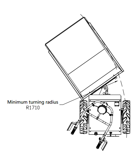 Delta-Competent 4x4 Allrad elektronischer Minidumper Schubkarre Knickgelenkt 300kg